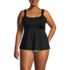 Women's Plus Size Adjustable Scoop Neck Flutter Tankini Top, Front