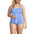 Women's Plus Size Adjustable Scoop Neck Flutter Tankini Top, Front