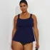 Women's Plus Size Adjustable Scoop Neck Flutter Tankini Top, alternative image