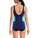 Women's Chlorine Resistant Scoop Neck Soft Cup Tugless Sporty One Piece Swimsuit, Back