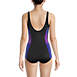 Women's Mastectomy Chlorine Resistant Scoop Neck Soft Cup Tugless Sporty One Piece Swimsuit, Back