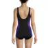Women's Mastectomy Scoop Neck Tugless Sporty One Piece Swimsuit, Back