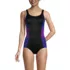 Women's Mastectomy Scoop Neck Tugless Sporty One Piece Swimsuit, Front