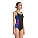 Women's Mastectomy Chlorine Resistant Scoop Neck Soft Cup Tugless Sporty One Piece Swimsuit, alternative image