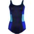 Women's Scoop Neck Tugless Sporty One Piece Swimsuit, Front
