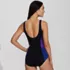 Women's Scoop Neck Tugless Sporty One Piece Swimsuit, Back