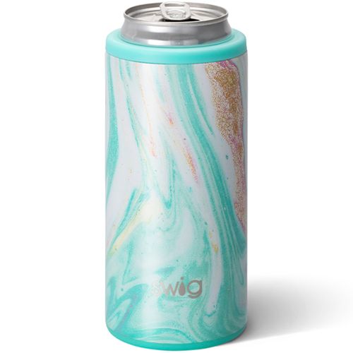 12oz Slim Can Cooler Stainless Steel Silver Beer Cold Keeper