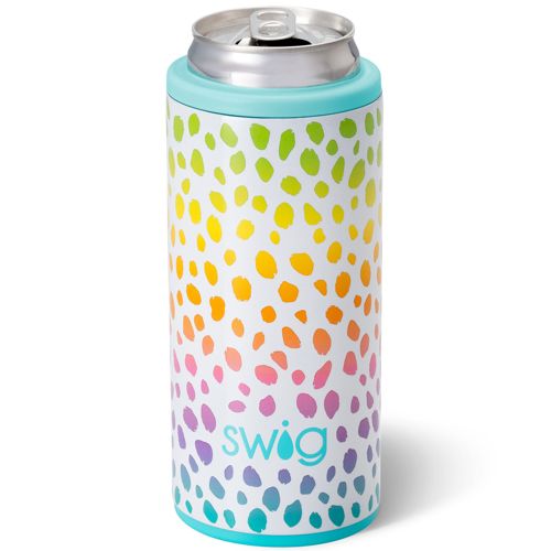 Printed Swig Shimmer Skinny Can Coolers (12 Oz.)