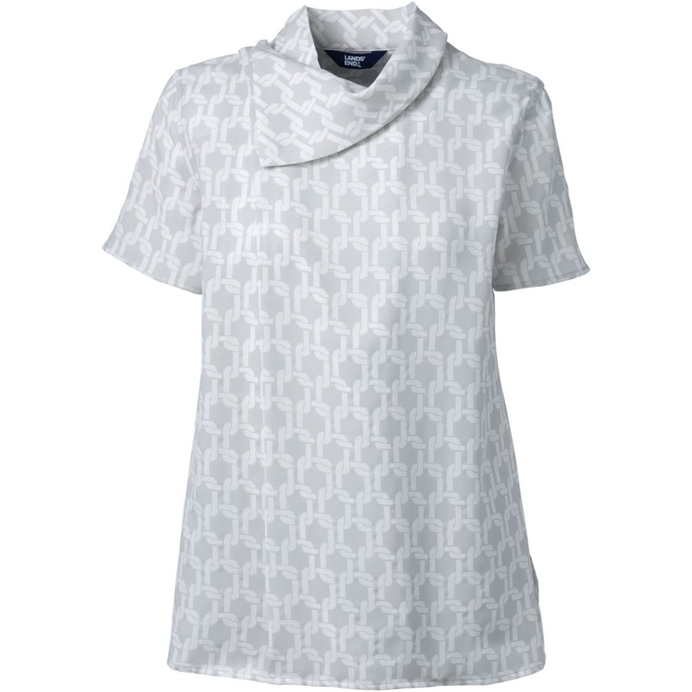 トップス ENFOLD DRAPE FLARE BLOUSE Women's Drape Neck Blouse | Lands' End