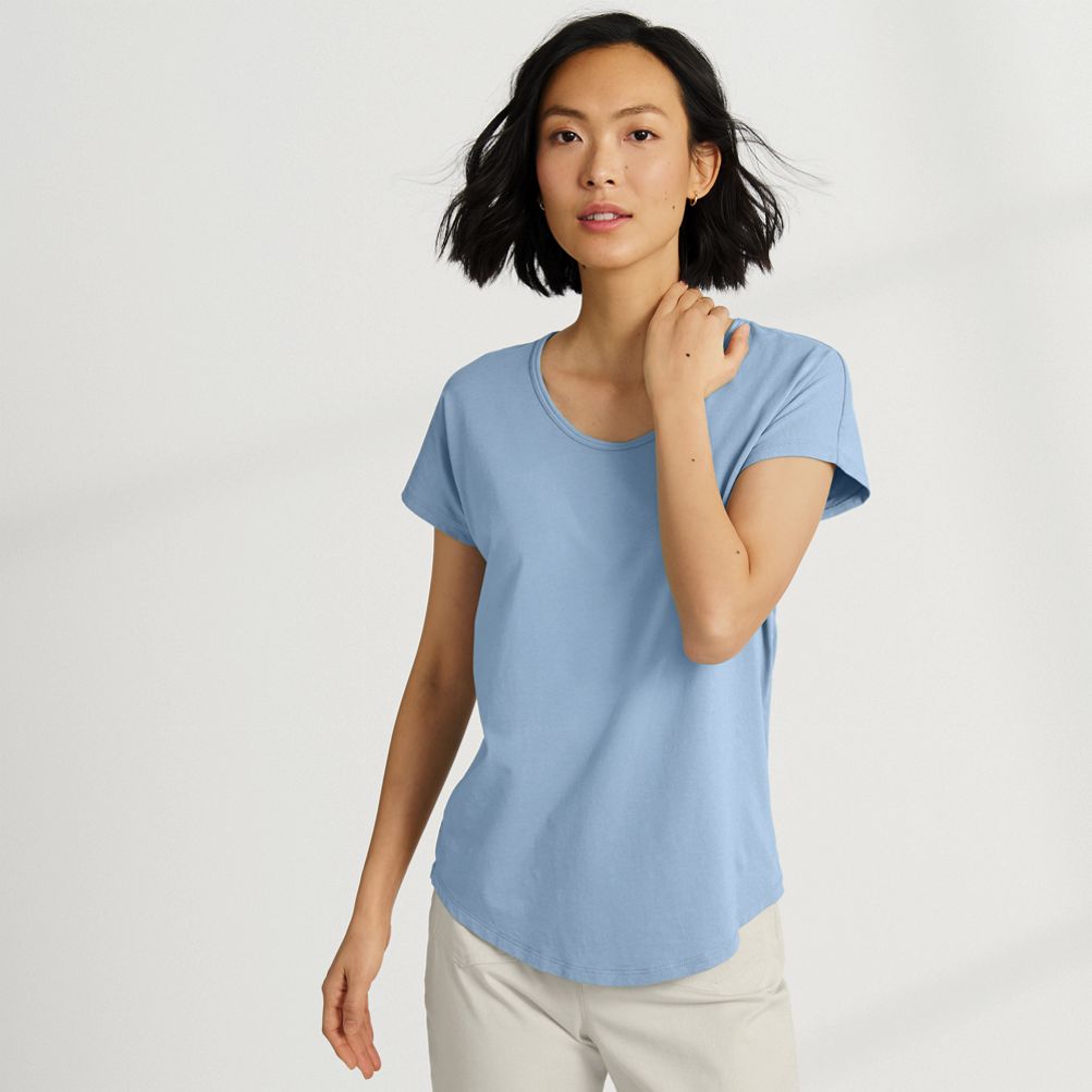 Women's Natual Scoop Neck Top, Style and Softness