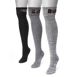 Muk Luks Women's 3 Pack Buckle Cuff Knee High Socks, alternative image