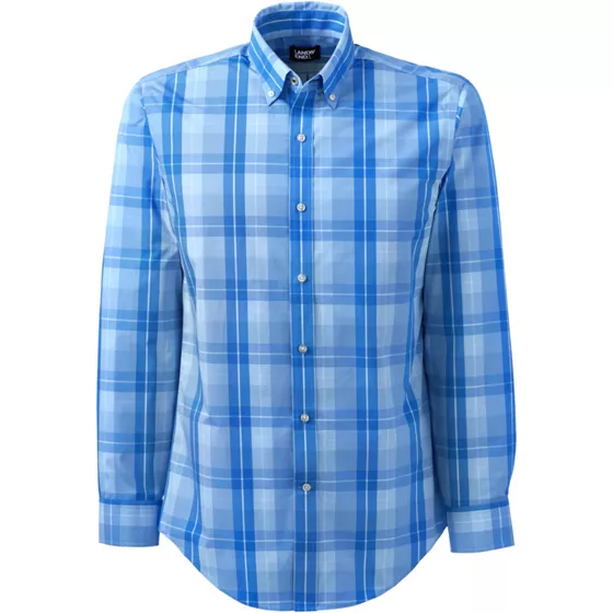 Men's Button Collar Plaid Shirt - primary