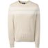Unisex Regular Textured Stripe Crew Sweater, Front