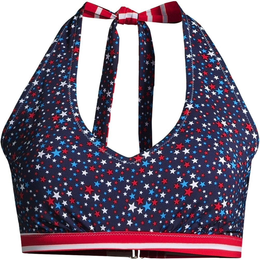 Women's Chlorine Resistant Reversible Halter Bikini Top