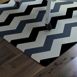 Bungalow Flooring Chevron Desk Chair Floor Mat, Front