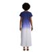 Women's Crinkle Knit Short Sleeve High Low Midi Dress, Back