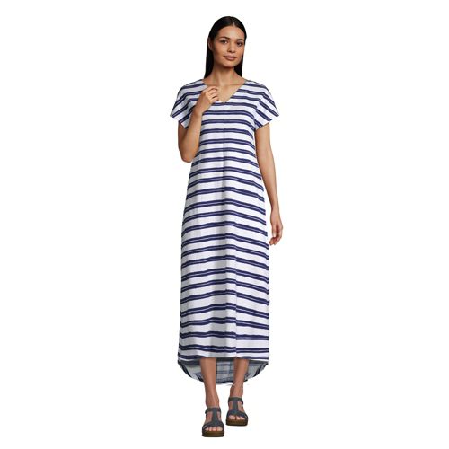 Short Sleeve Cotton Dresses, Short Sleeve Midi Dresses - Karma East