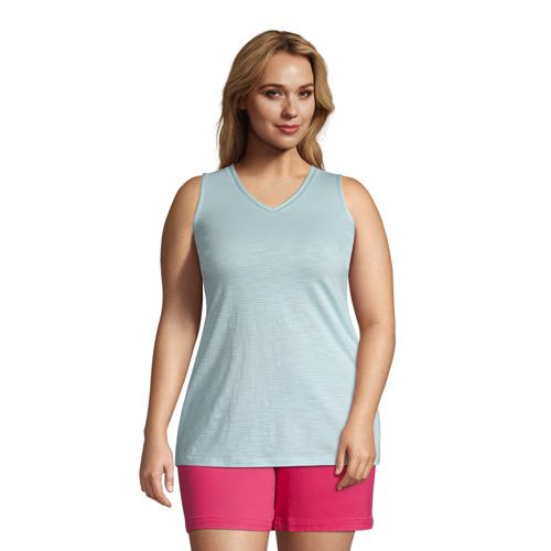Womens Plus Size Ribbed Tank Tops