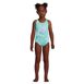 Girls Sequin Graphic UPF 50 Tugless One Piece, Front