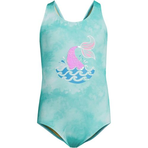 LOV 6-14T Teen Girls Swimsuits Two-Pieces Bathing Suits Solid Crop Top  And Floral Bottoms Quick Dry Swimwear Kids Sunsuit Tankini Suit (Blue)