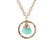 JK Designs Jewelry Faceted Gemstone Inside Ring 14K Gold Filled Necklace, Front