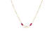 JK Designs Jewelry 3 Rings with Gemstones 14K Gold Filled Necklace, Front