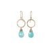 JK Designs Jewelry Small Ring with Stones 14K Gold Filled Earrings, Front