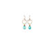 JK Designs Jewelry Small Ring with Stones 14K Gold Filled Earrings, Front