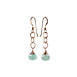 JK Designs Jewelry 3 Links with Gemstones 14K Gold Filled Earrings, Front