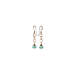 JK Designs Jewelry 3 Links with Gemstones 14K Gold Filled Earrings, Front