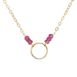 JK Designs Jewelry Ring with Gemstones 14K Gold Filled Necklace, Front
