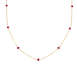 JK Designs Jewelry 7 Gemstone 14K Gold Filled Necklace, Front