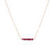 JK Designs Jewelry Gemstone Bar 14K Gold Filled Necklace, Front