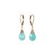 JK Designs Jewelry Gemstone Leverback 14K Gold Filled Earrings, Front
