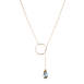 JK Designs Jewelry Gemstone Lariat 14K Gold Filled Necklace, Front