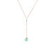 JK Designs Jewelry Y Drop Gemstone 14K Gold Filled Necklace, Front