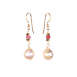 JK Designs Jewelry Fresh Water Pearls with Gemstones 14K Gold Filled Earrings, Front