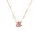 JK Designs Jewelry Pyramid Single Gemstone 14K Gold Filled Necklace, Front