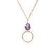 JK Designs Jewelry Oval Gemstone 14K Gold Filled Necklace, Front