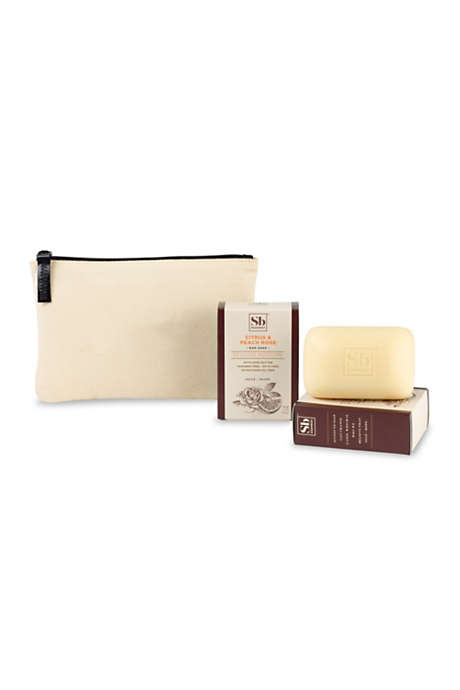 Soapbox Two Bars of Soap and Custom Logo Zippered Pouch Gift Set