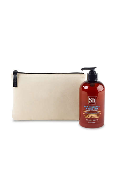 Soapbox Hand Soap and Custom Logo Zippered Pouch Gift Set
