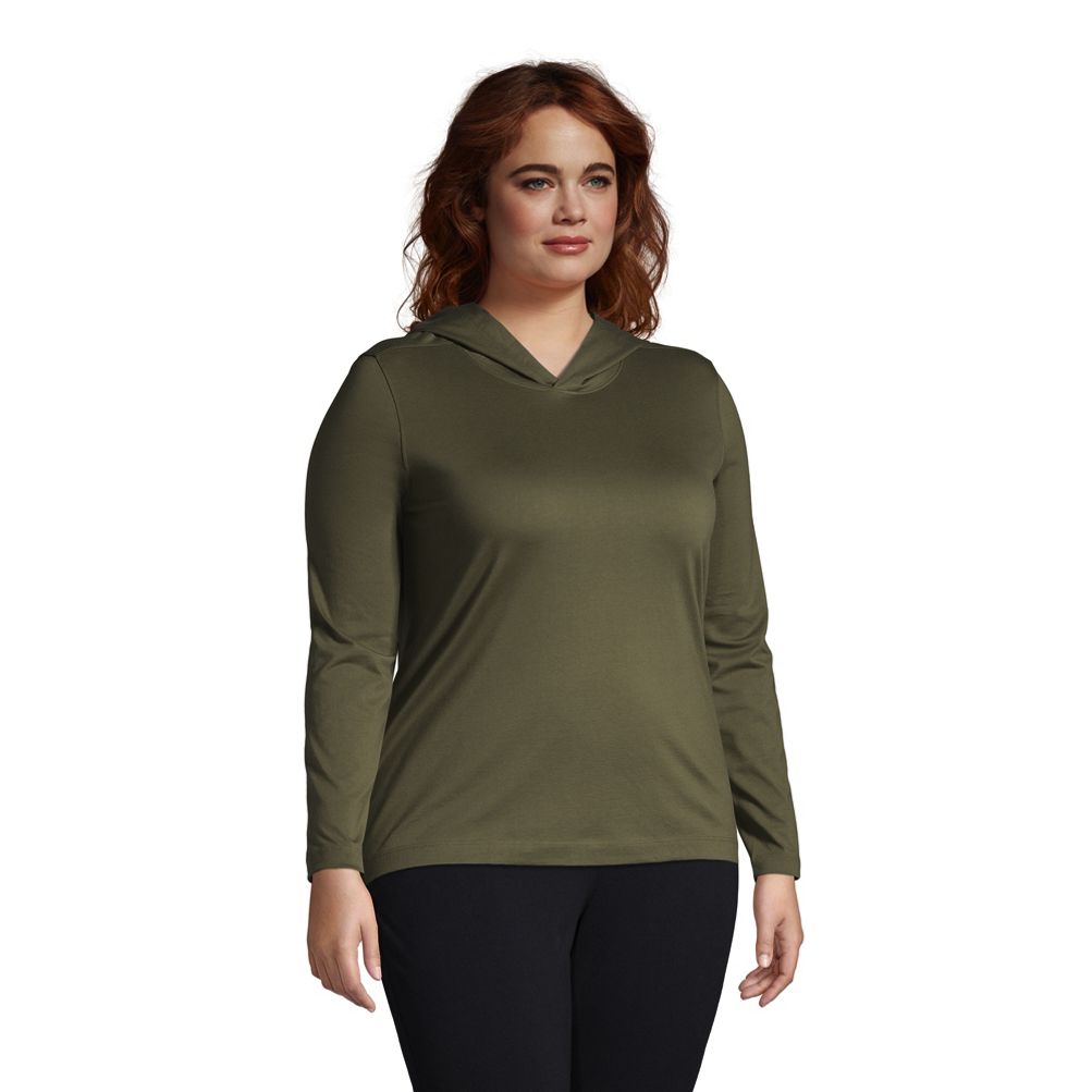 Women's Plus Size Supima Cotton Pullover Hoodie