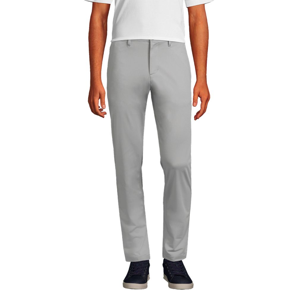 Mens Chino Pants in Performance Fabric - Khaki Stone