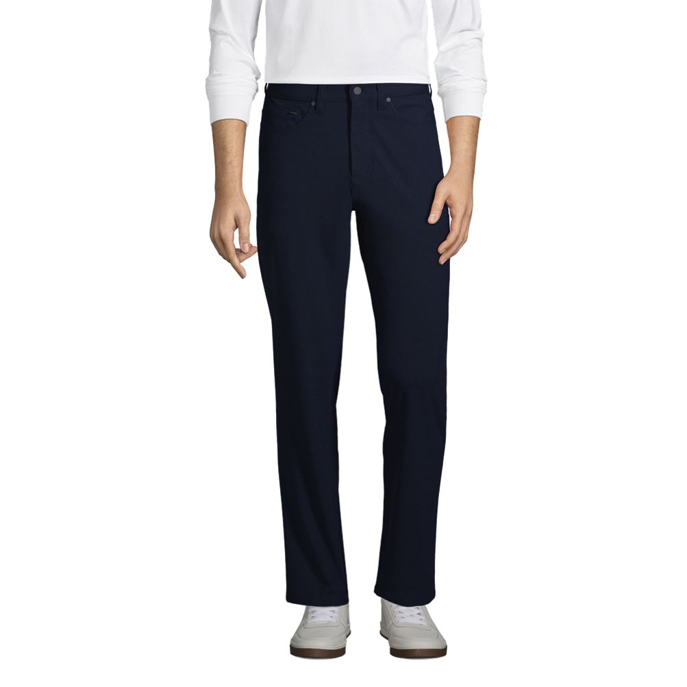 Men s Straight Fit Flex Performance 5 Pocket Pants Lands End