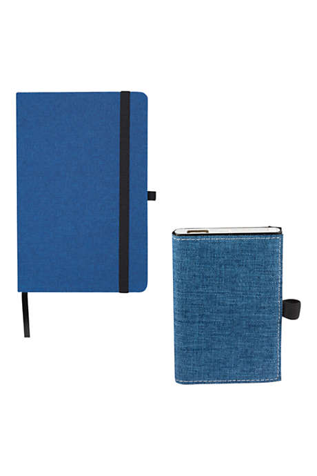 Custom Logo Canvas Journal with Portable Charger and Pen Set