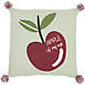Mina Victory Plush Apple Decorative Throw Pillow, Front