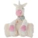 Mina Victory Plushlines Unicorn Stuffed Animal with Blanket, Front