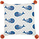 Mina Victory Plush Dotted Whale Decorative Throw Pillow, Front