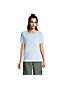 Women's Plus Pure Linen Short Sleeve Pocket T-Shirt