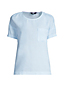 Women's Plus Pure Linen Short Sleeve Pocket T-Shirt